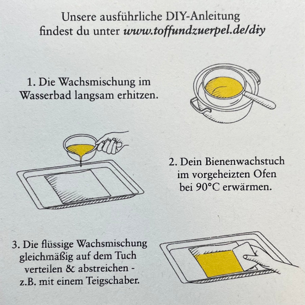 Beschreibung Benutzung DIY Repair-Wachs für Bienenwachstücher 50g