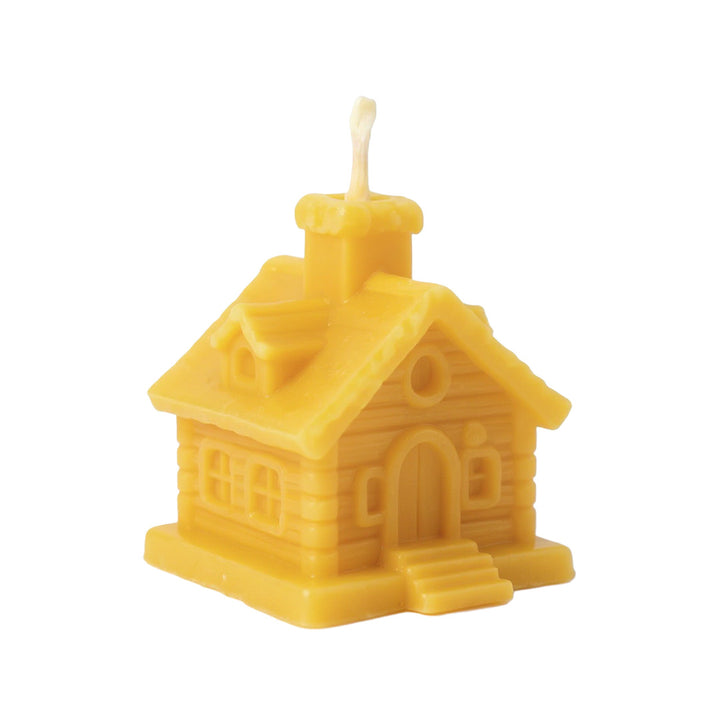 Bougie en cire d'abeille Maison de Noël