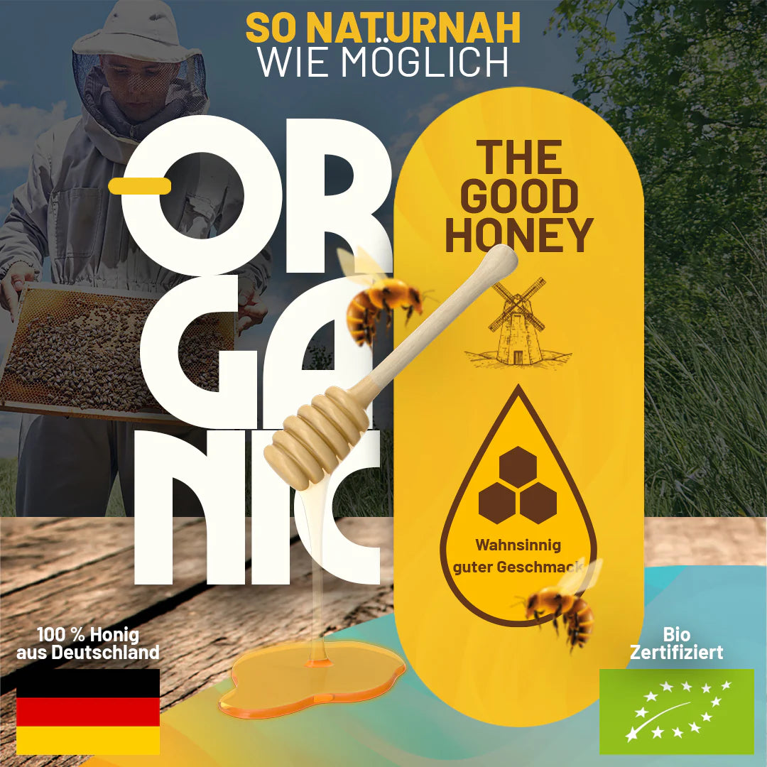 Bio Wabenhonig Frühlingshonig – 100 % Honig aus Deutschland, Bio-zertifiziert