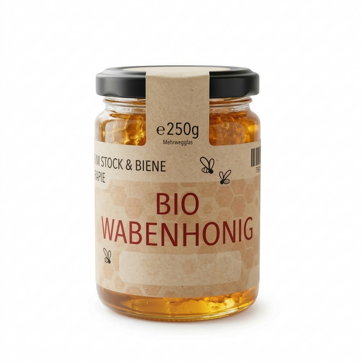 Miel en rayon bio certifié 250g en pot cristallisé