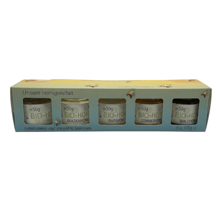 Mini-coffret de miel 5 pots - Un tour de la ruche
