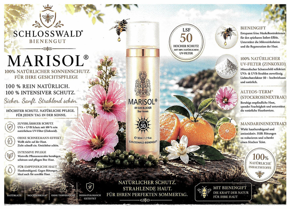 MARISOL LSF 50, naturkosmetischer Sonnenschutz mit Bienengift für die Gesichtspflege