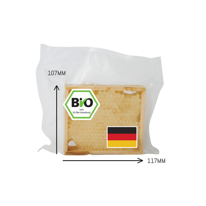 Rayon de miel bio en petite hausse en bois