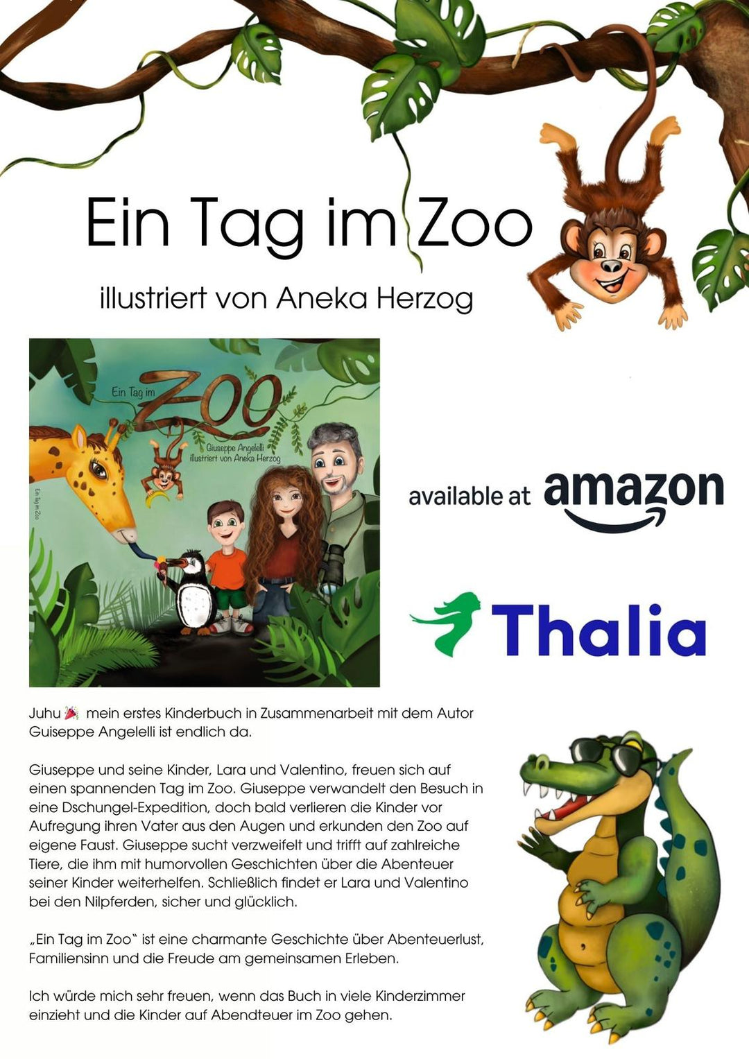 Livre pour enfants Une journée au zoo
