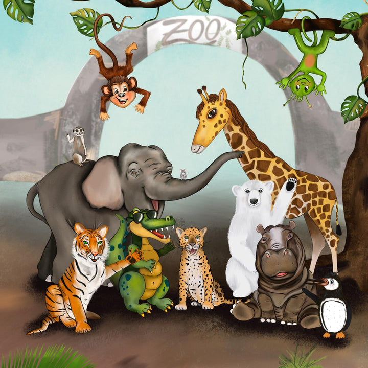 Livre pour enfants Une journée au zoo