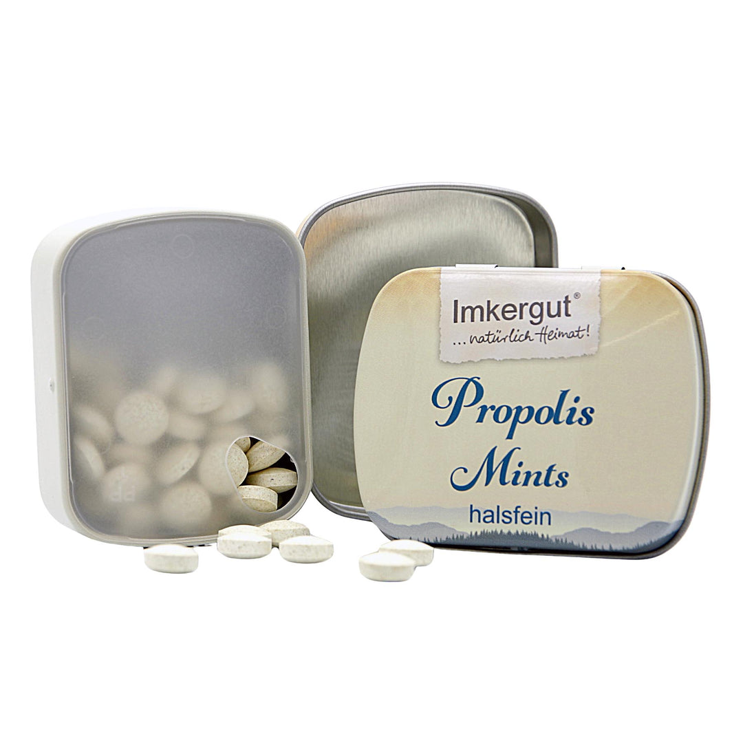 Imkergut Propol Mints – 50 Propolis Pastillen mit Dekoration, natürliche Lutschpastillen aus der Imkerei 