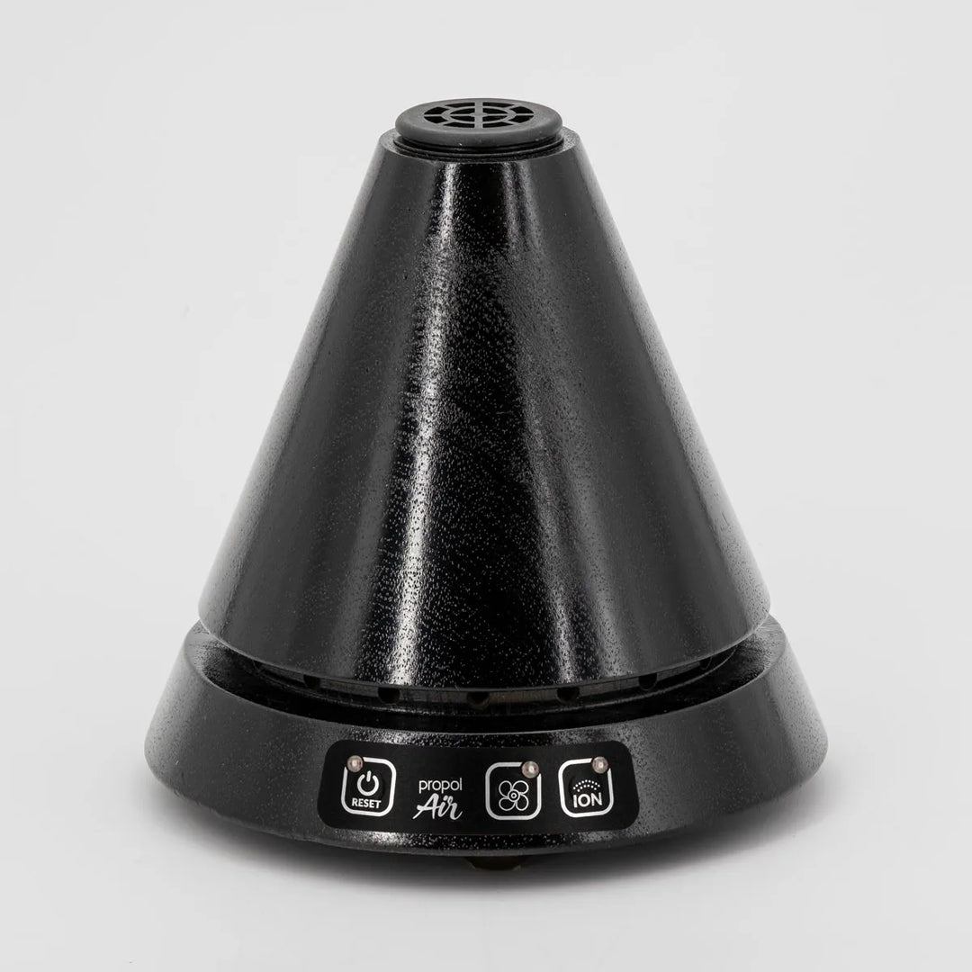 Propolisverdampfer Cone 3 aus Holz in Schwarz mit Ionisator und Ventilator